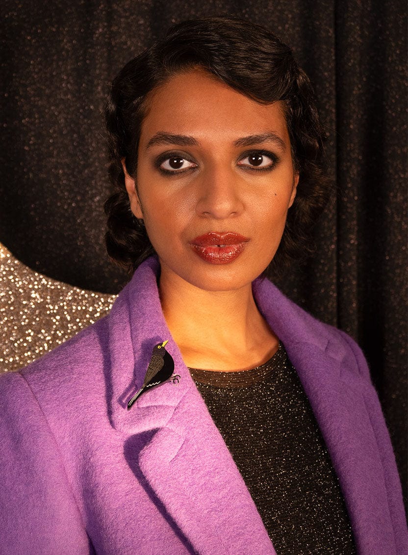 Tatty Devine Blackbird Brooch