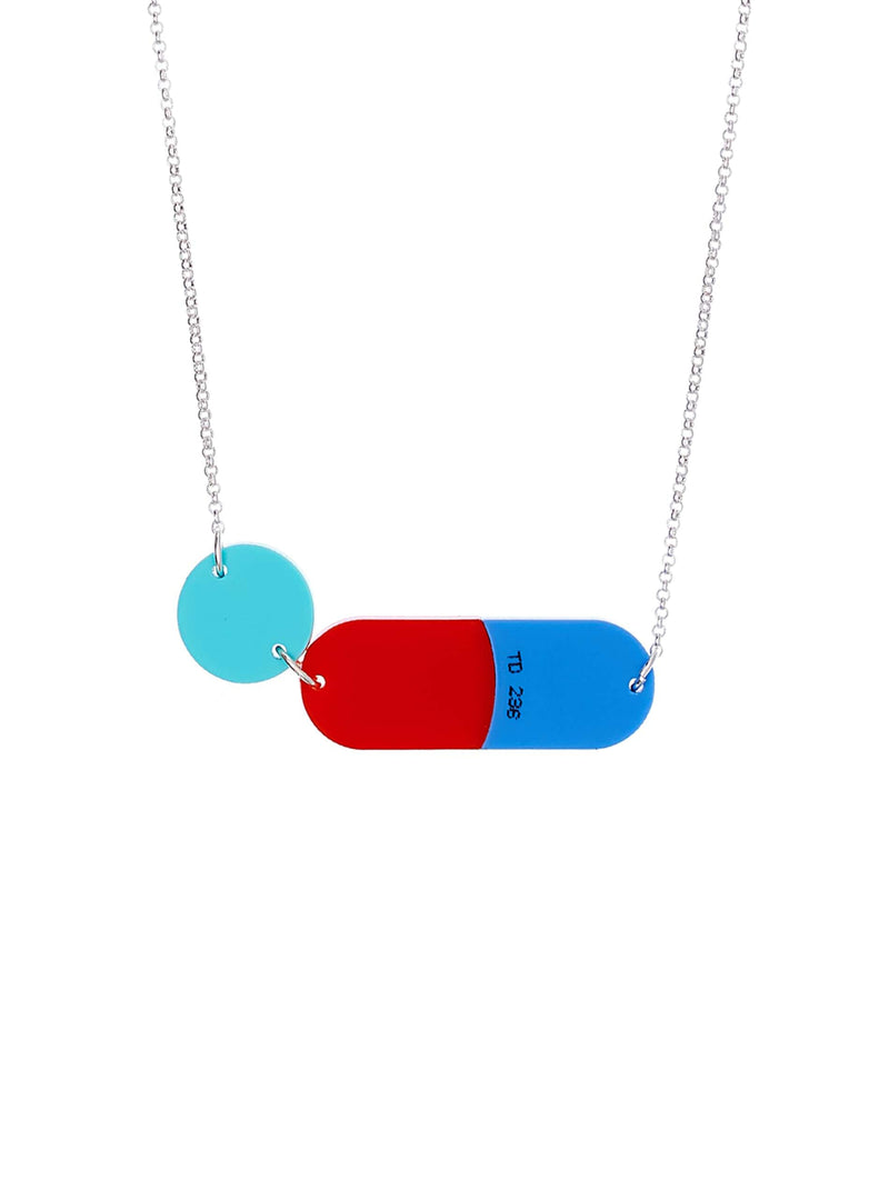 Tatty Devine Blue Pill Necklace