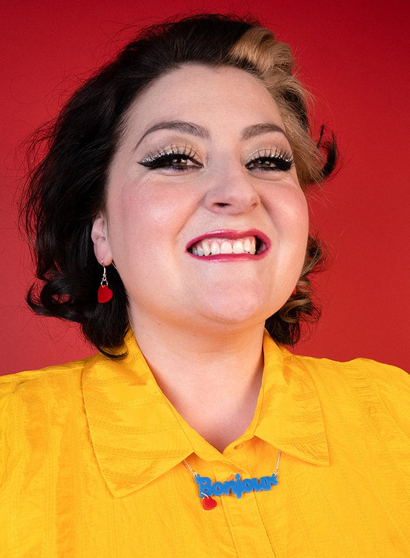 Tatty Devine Bonjour Necklace - Recycled Blue