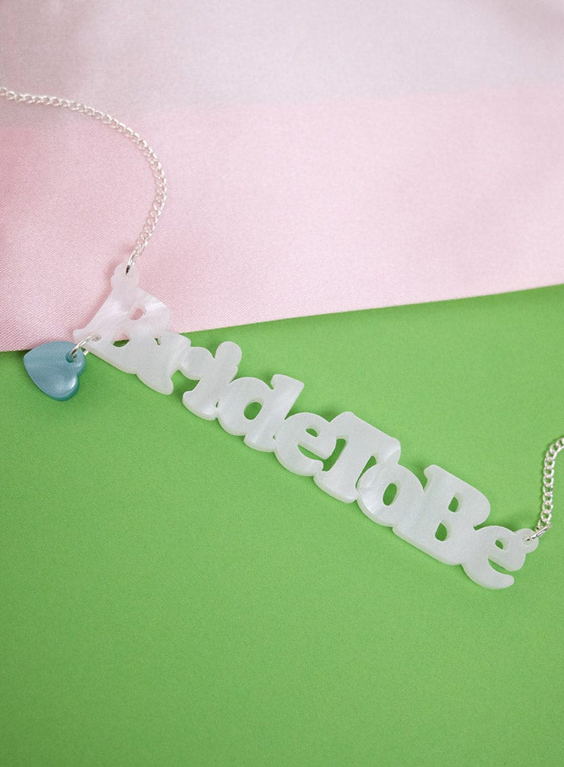 Tatty Devine Bride To Be Necklace - Pearl White