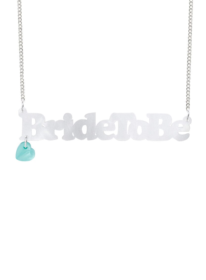 Tatty Devine Bride To Be Necklace - Pearl White