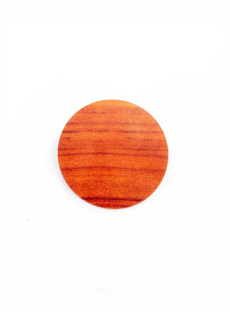 Tatty Devine Circle Brooch - Wood Print