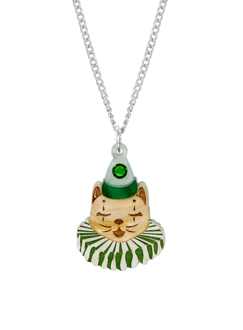 Cute Circus Cat pendant necklace