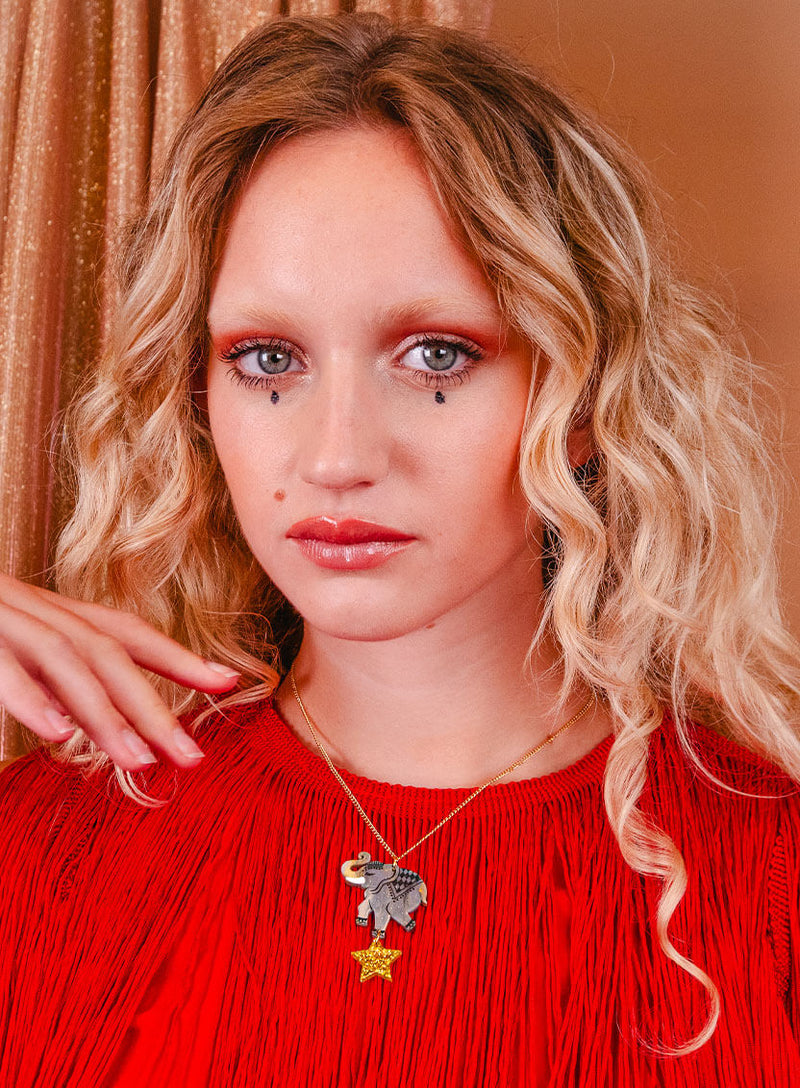 Circus Elephant Pendant Necklace by Tatty Devine