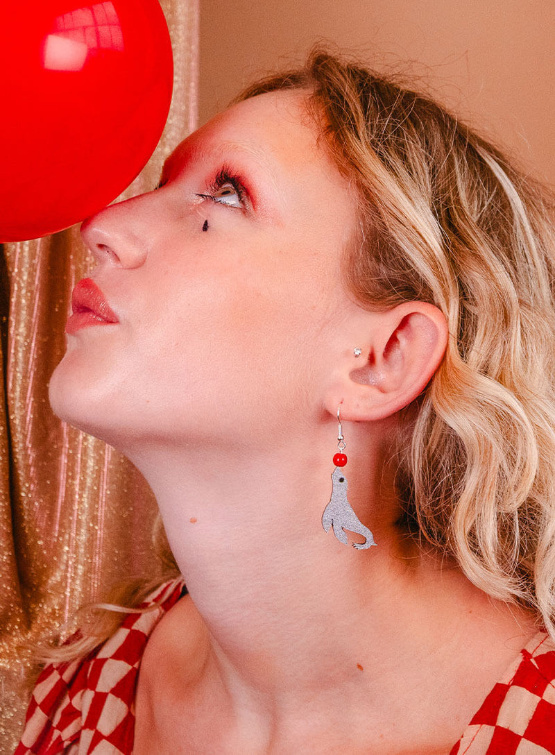 Circus Seal Earrings by Tatty Devine