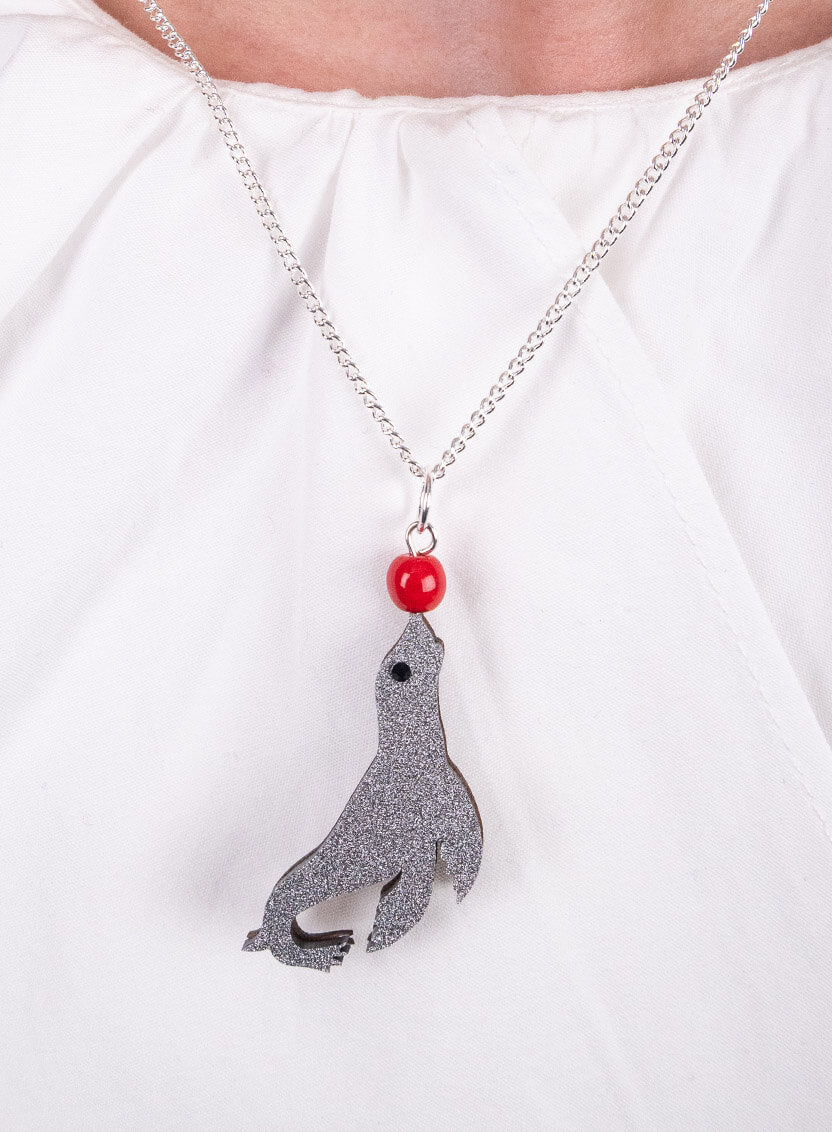 Circus Seal Pendant Necklace