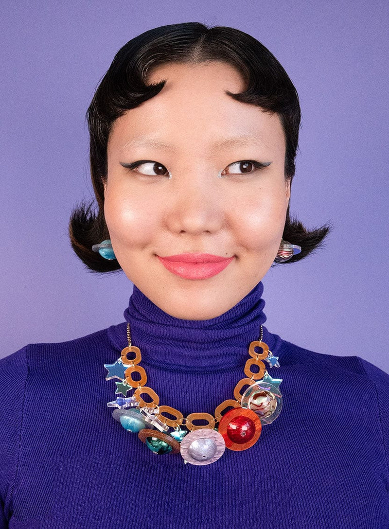 Tatty Devine Cosmic Planets Statement Necklace