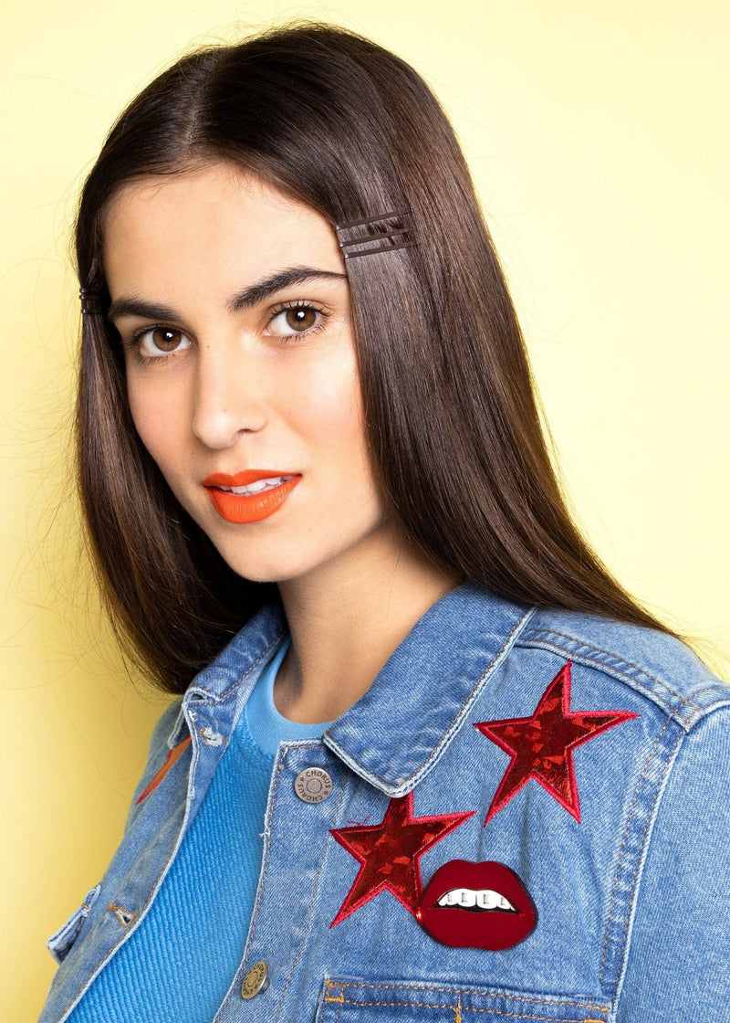 Tatty Devine Dental Bling Brooch - Mirror Red