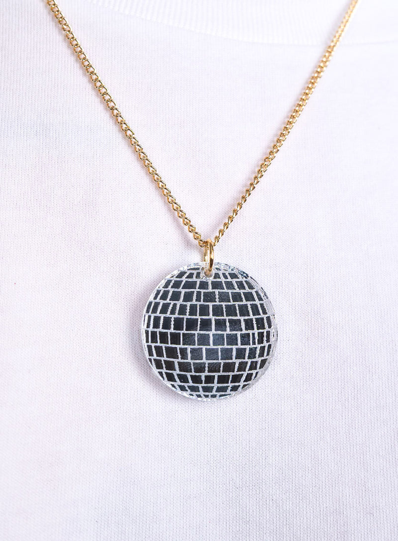 Disco Ball Pendant Silver Mirror