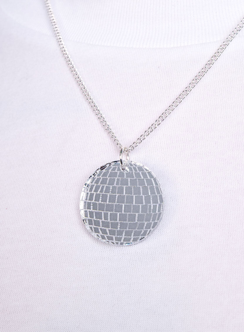 Disco Ball Pendant - Silver Mirror