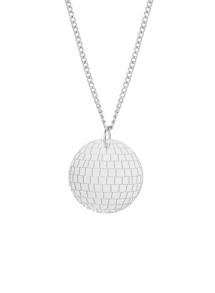 【TATIANA】(Silver925) Crystal Mirror ball Necklace Amazon.com: NYUK Disco Ball Necklaces Mirrorball Jewelry 70s