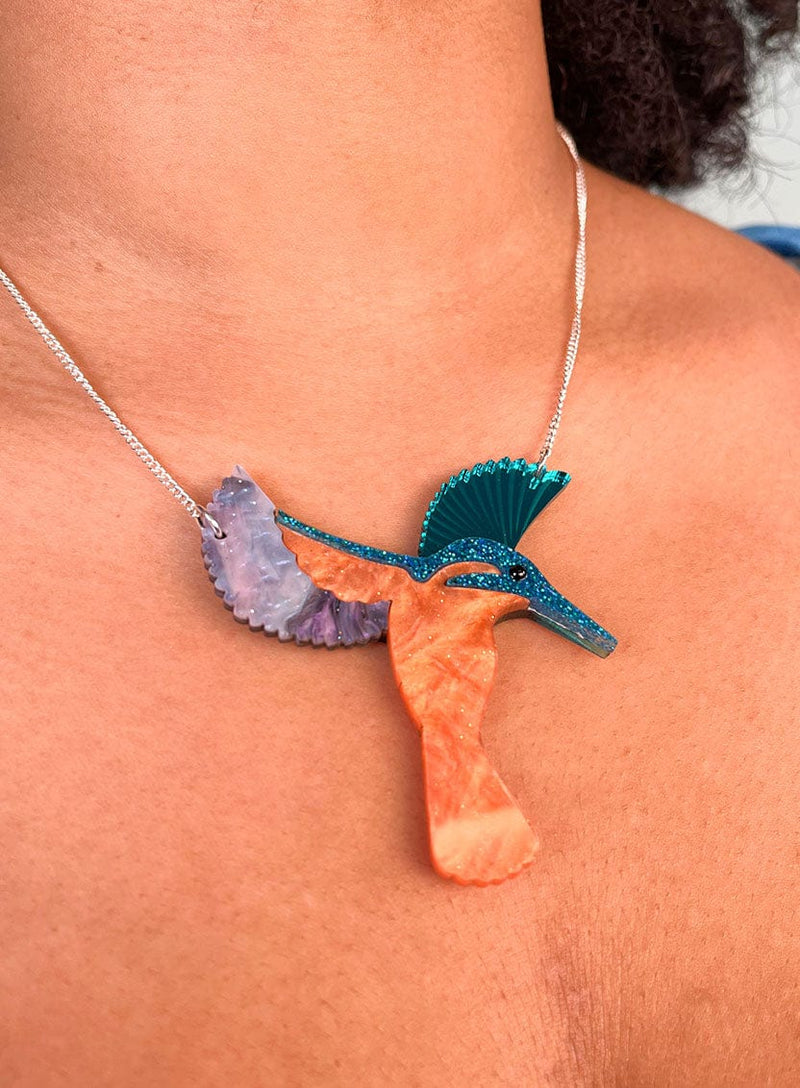 Tatty Devine Diving Kingfisher Necklace