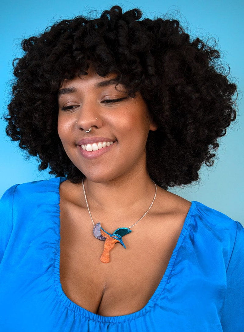 Tatty Devine Diving Kingfisher Necklace