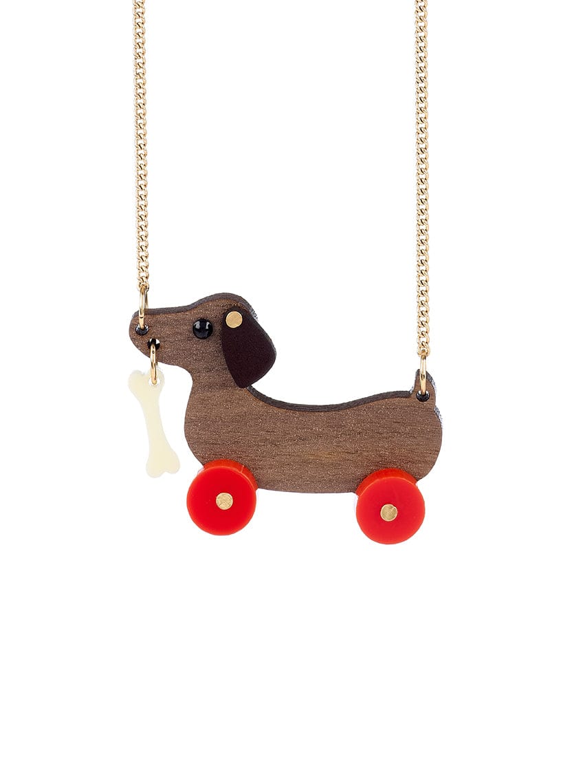 Tatty Devine Dog on Wheels Necklace