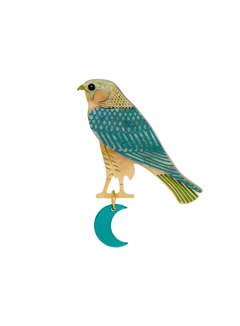 Eagle and Moon Brooch