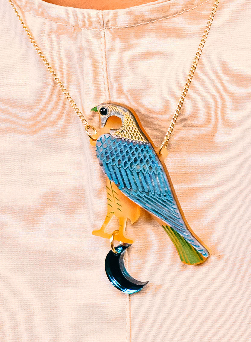 Eagle and Moon Necklace