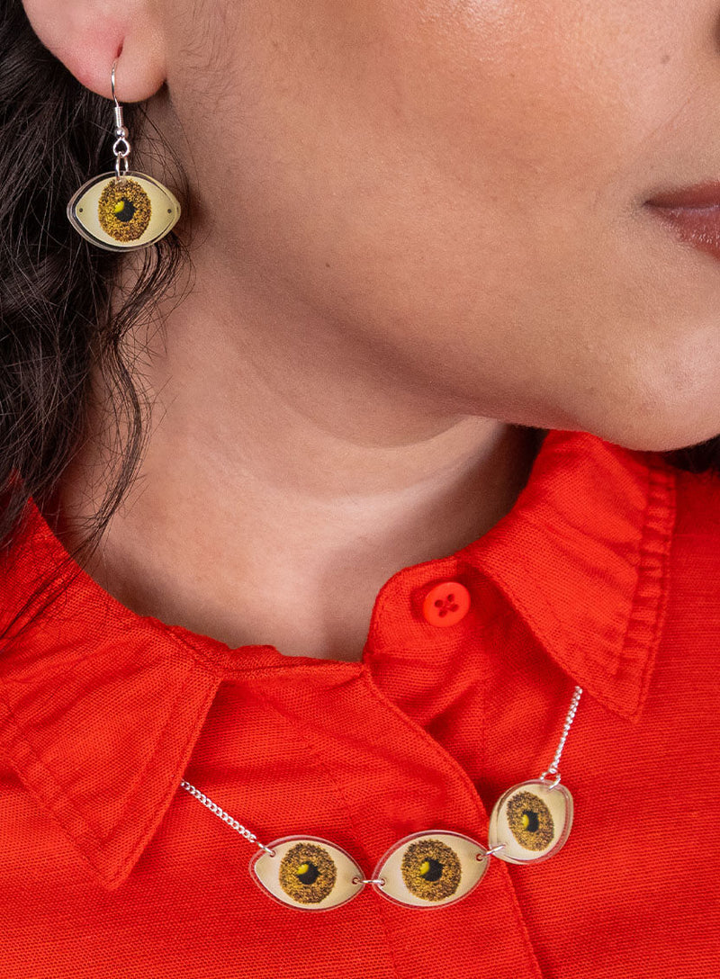 Eat Me Eyes Earrings and Necklace