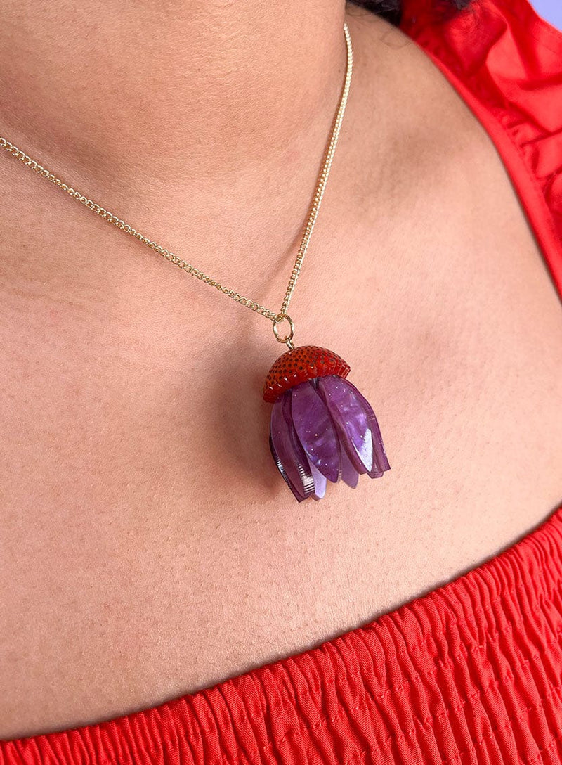 Tatty Devine Echinacea Flower Pendant