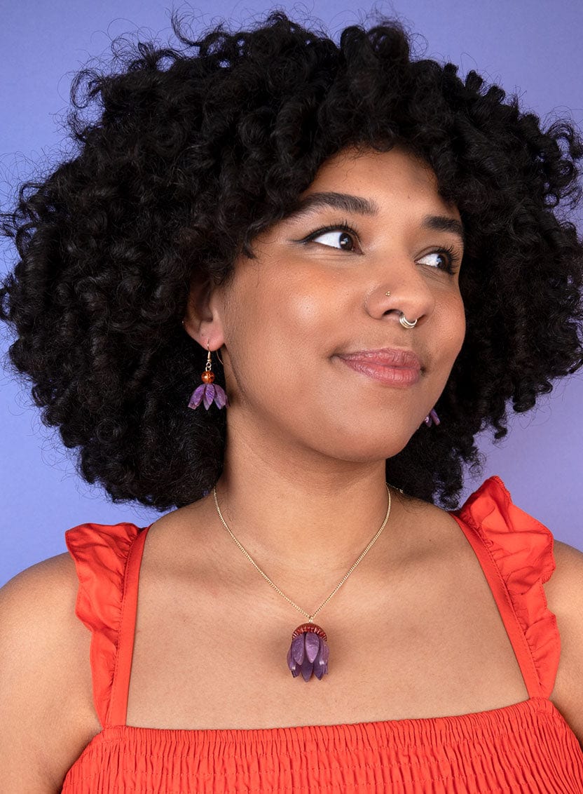 Tatty Devine Echinacea Flower Pendant