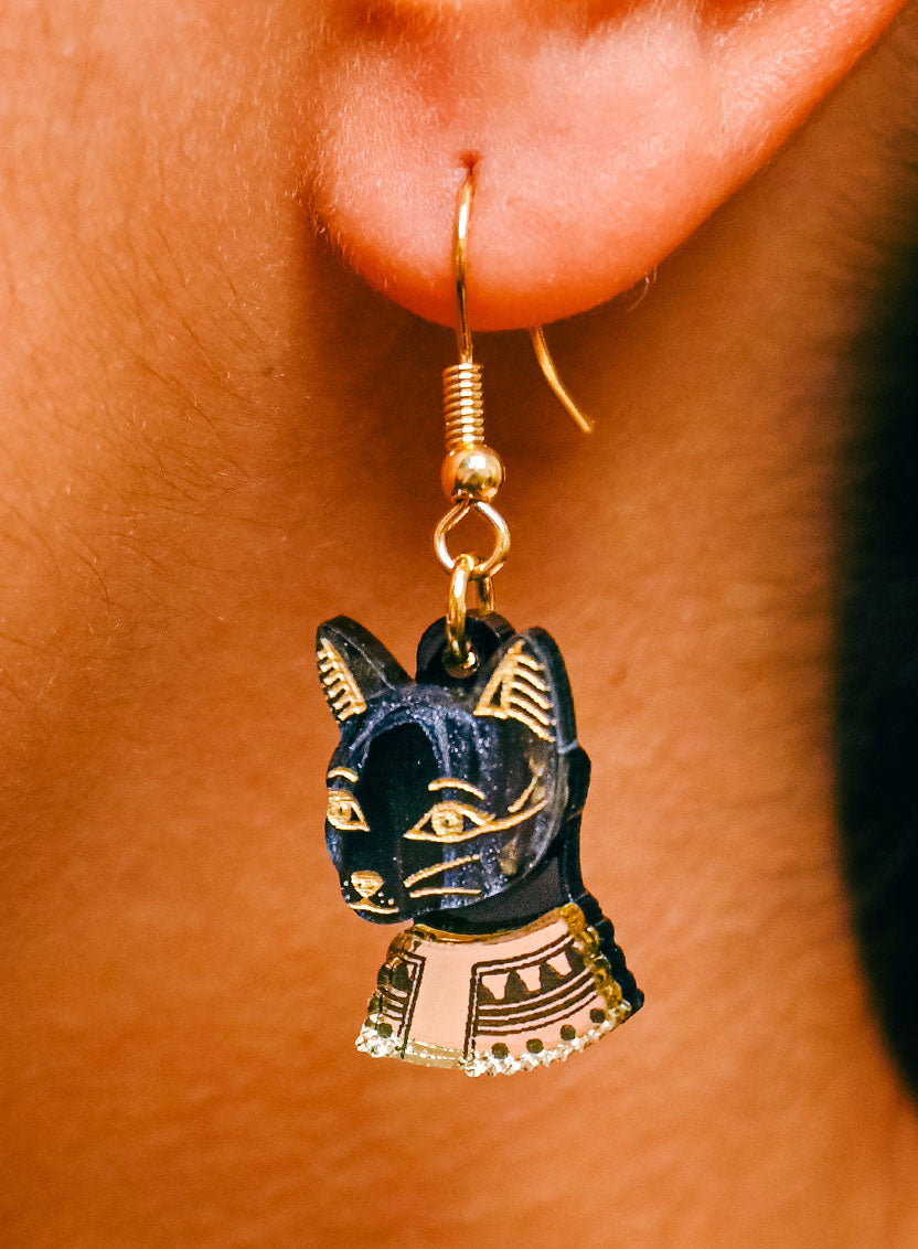 Egyptian Cat Earrings
