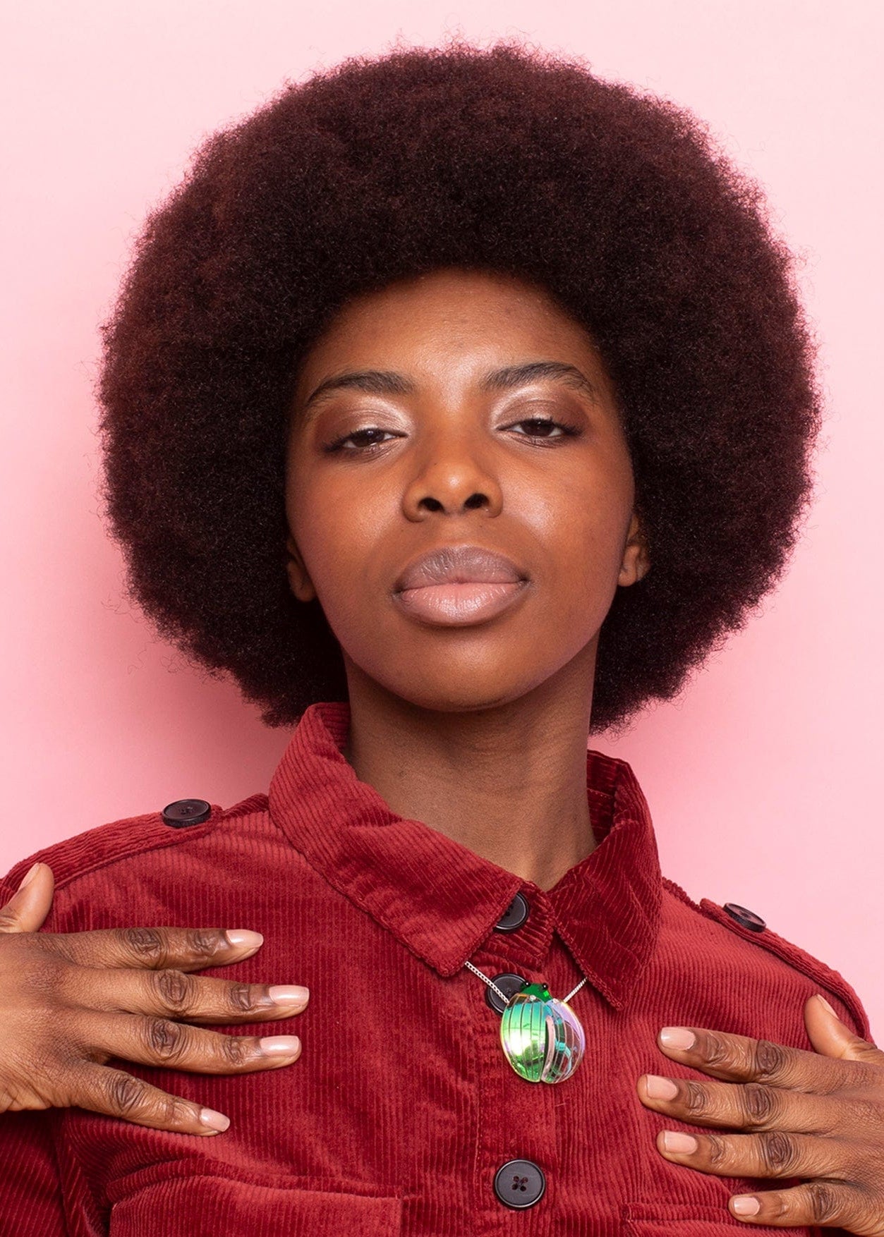 Tatty Devine Emerald Beetle Necklace - Seconds