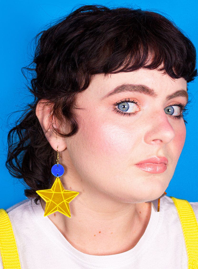 Tatty Devine EU and Me Star Earrings