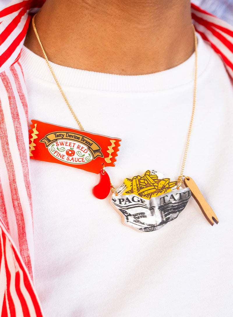 Fish and Chips Necklace