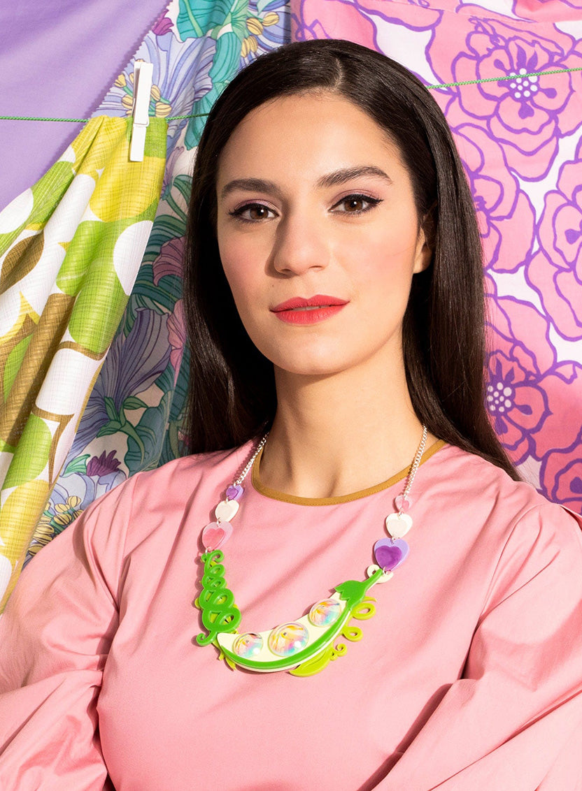 Tatty Devine Flowering Sweet Pea Necklace