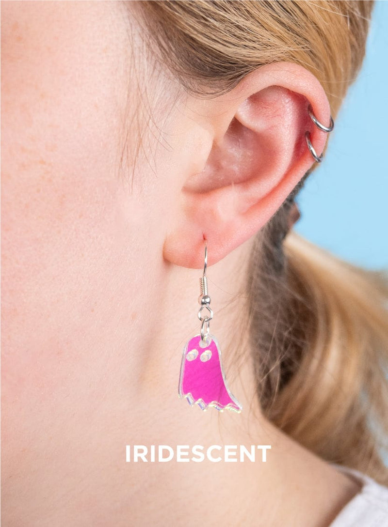 Tatty Devine Ghost Charm Earrings Iridescent