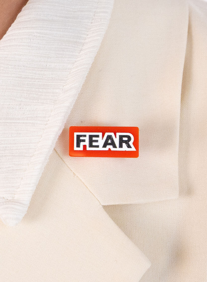 Gilbert and George Fear Brooch