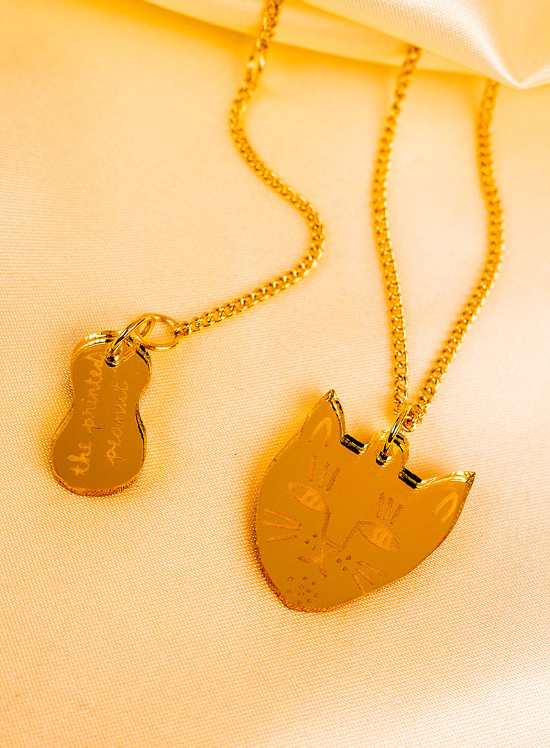 Golden Cat Pendant