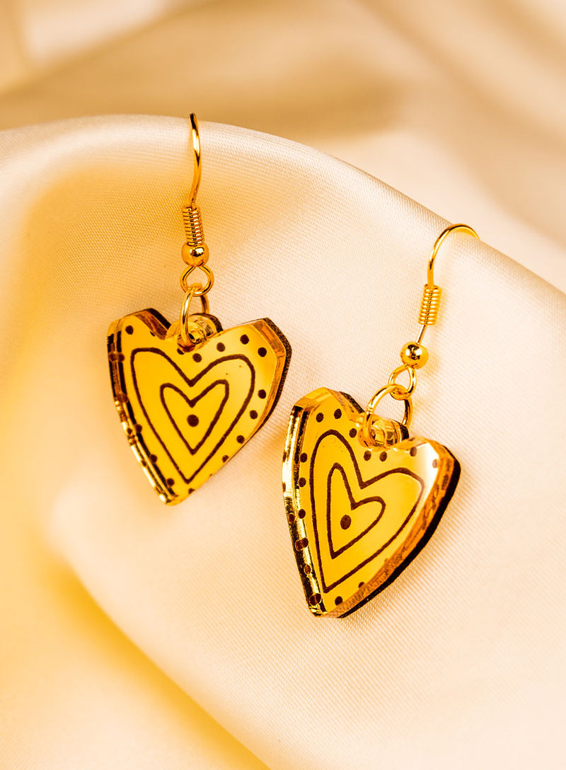 Golden Heart Earrings