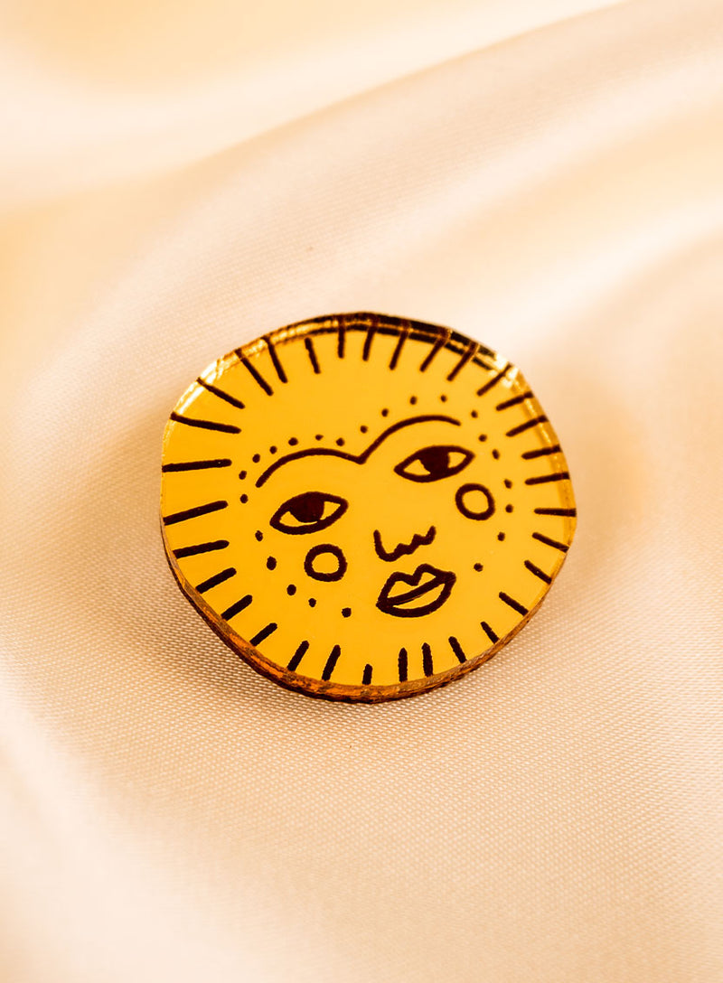 Golden Sun Brooch