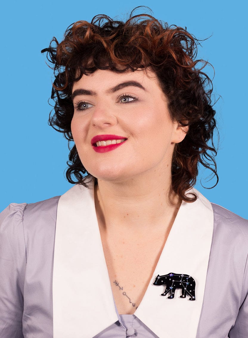 Tatty Devine Great Bear Brooch - Recycled Black - Seconds