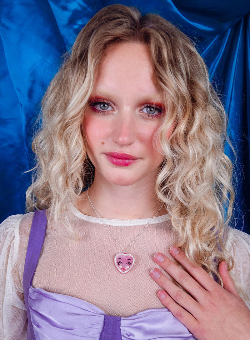 Heart Clown Pendant Necklace