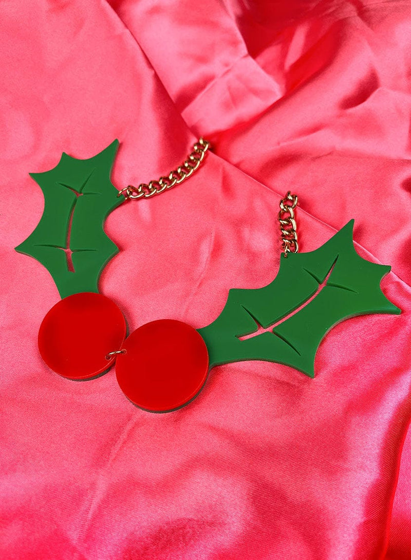 Tatty Devine Holly Statement Necklace - Recycled Green