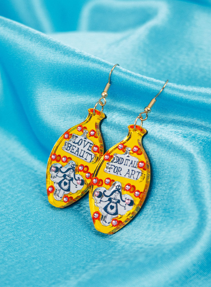 I Did It All For Art Vase Earrings