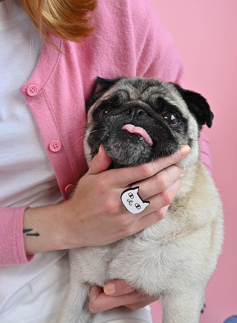 Tatty Devine x Gemma Correll I Hate You The Least Cat Ring