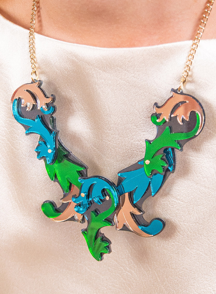 Illuminated Manuscript Statement Necklace