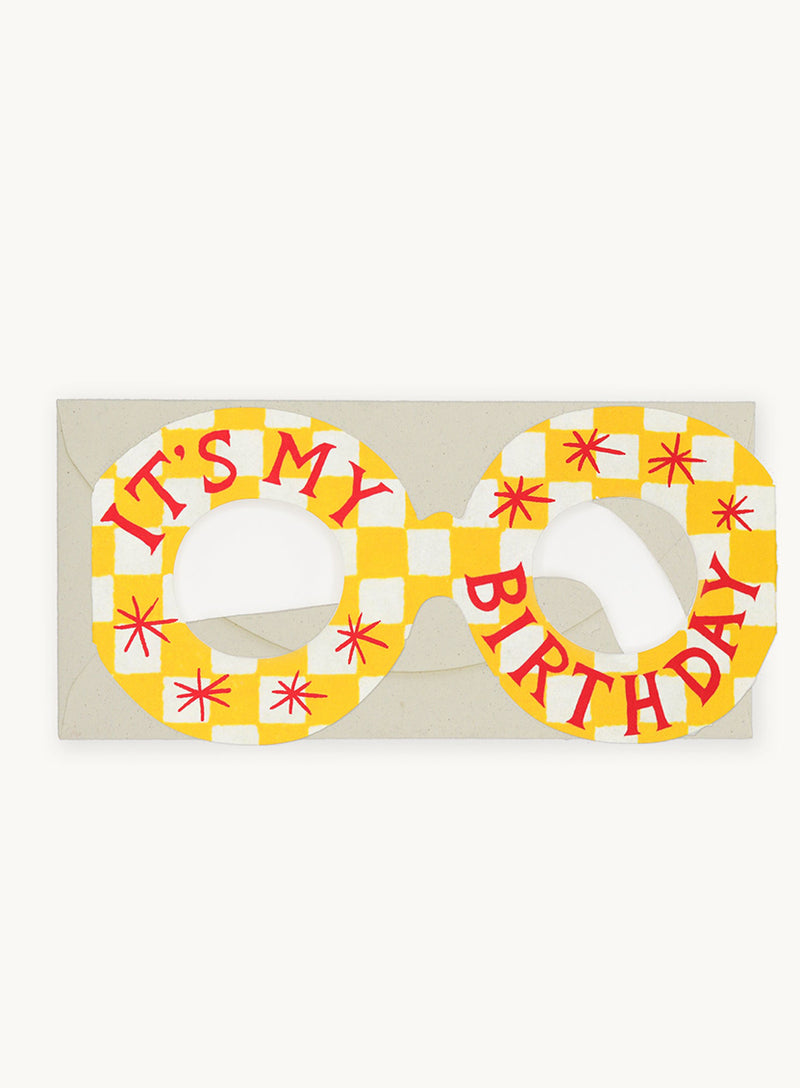 Hadley It's My Birthday Glasses Card
