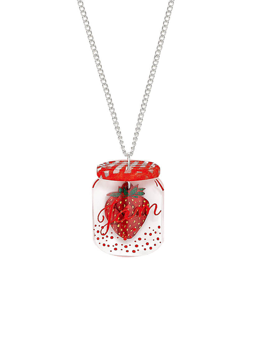 Strawberry Jam Pendant Fruit & Food Necklace Tatty Devine Tatty