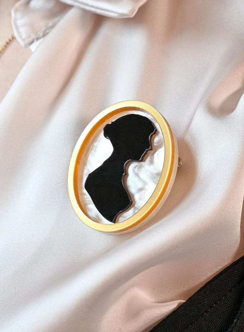 Tatty Devine x Chawton House Jane Austen Cameo Brooch
