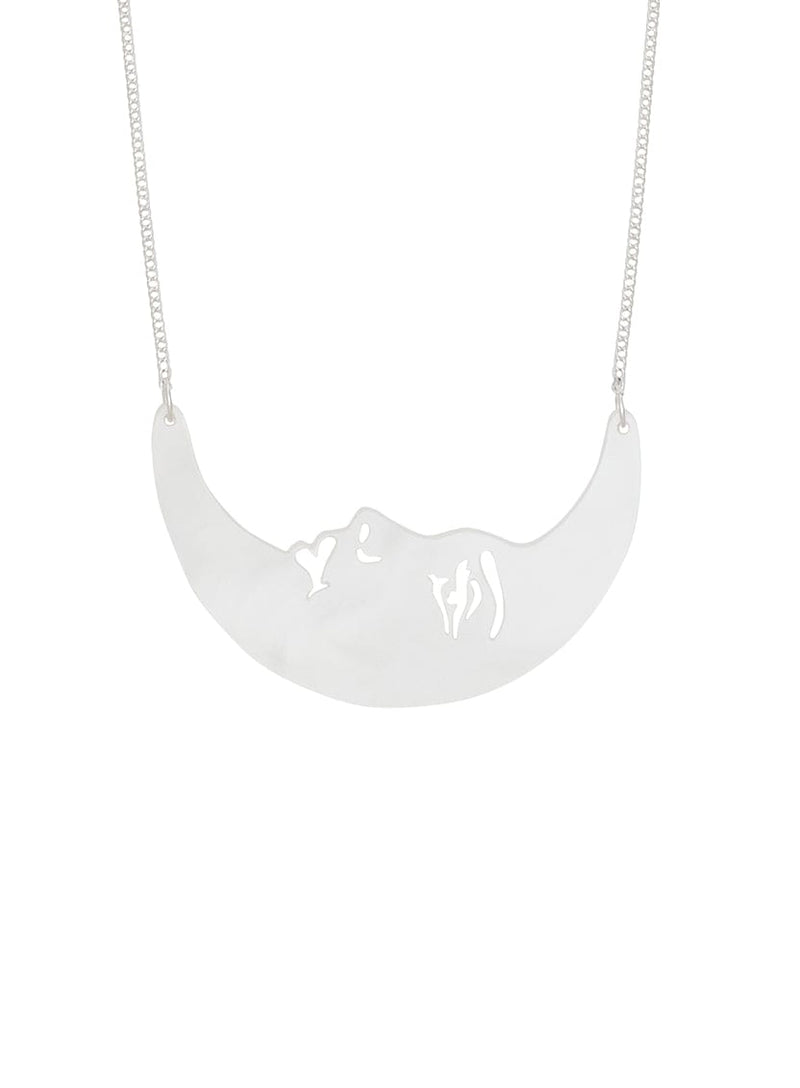 Tatty Devine La Luna Moon Small Necklace - Pearl - Seconds