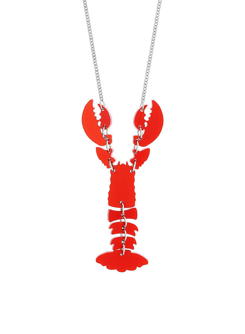 Lobster Necklace - Ruby Shimmer