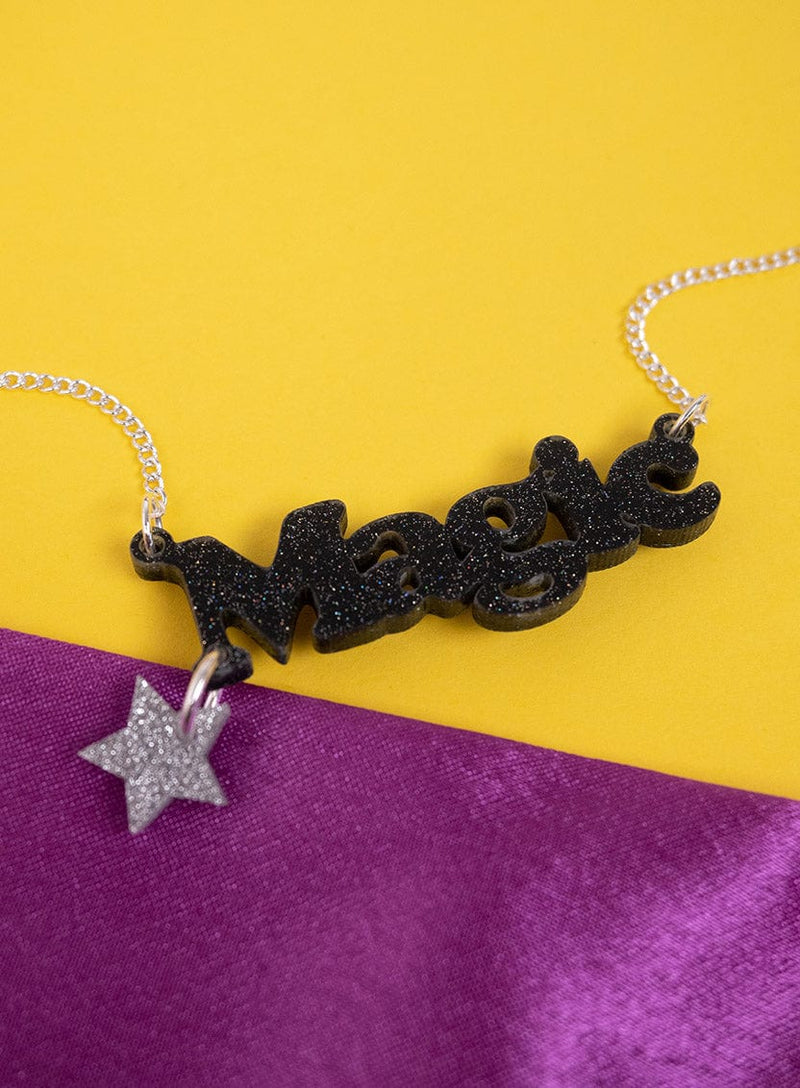 Tatty Devine Magic Necklace - Black Glitter