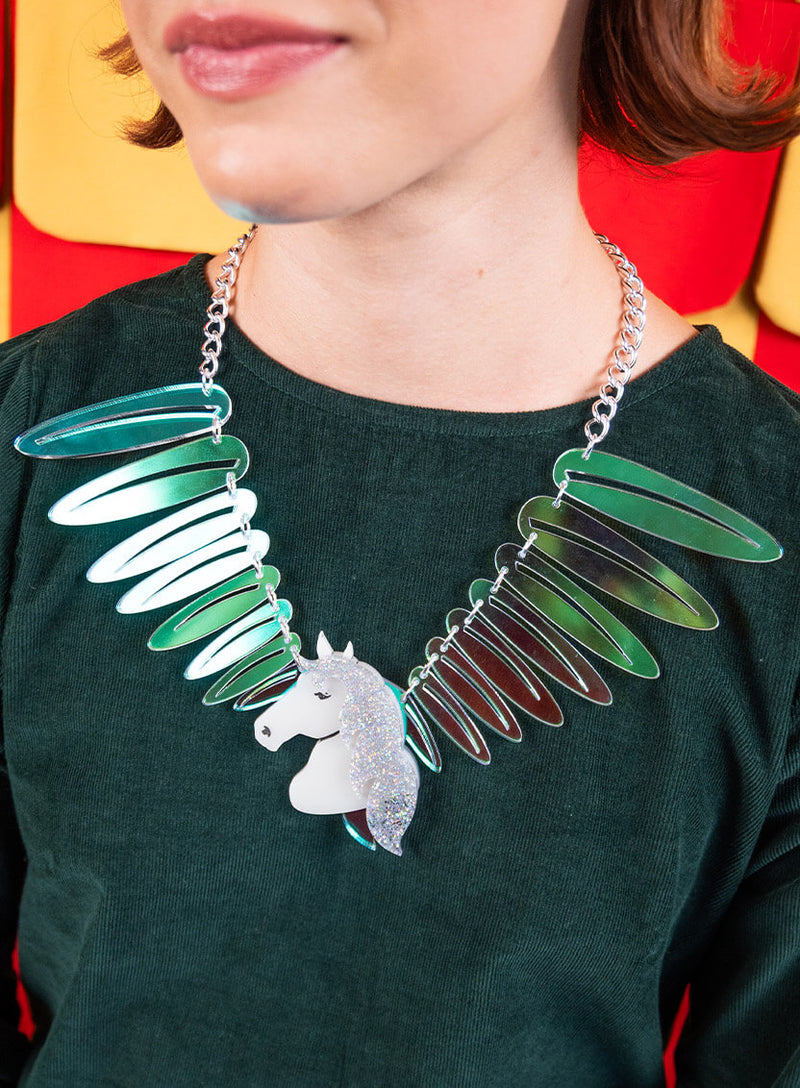 Majestic Pegasus Statement Necklace