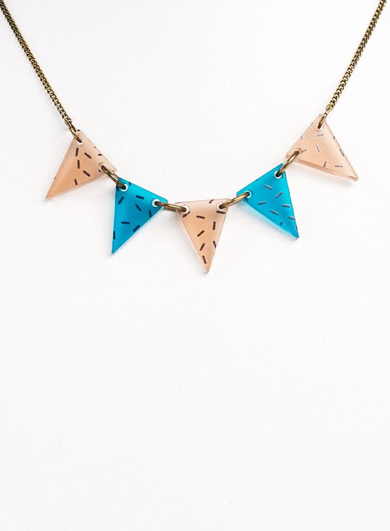 Tatty Devine Mini Bunting Necklace - Memphis Print