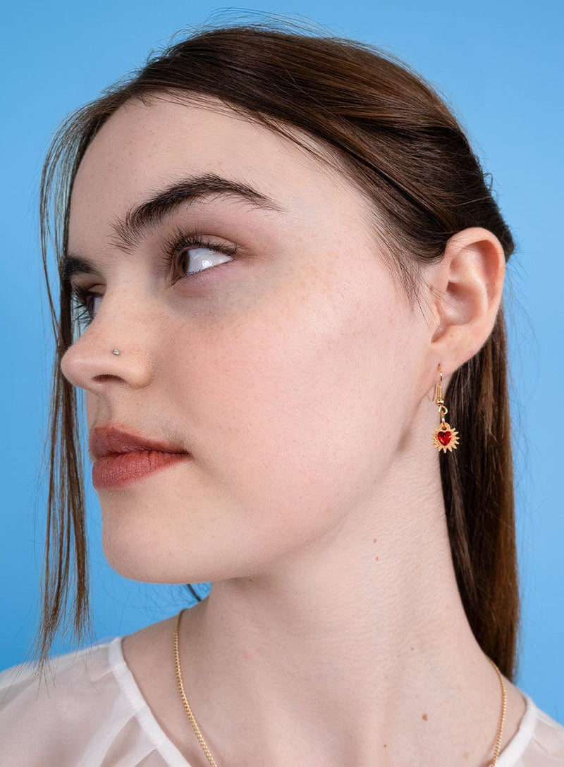 Tatty Devine Mini Immaculate Heart Earrings