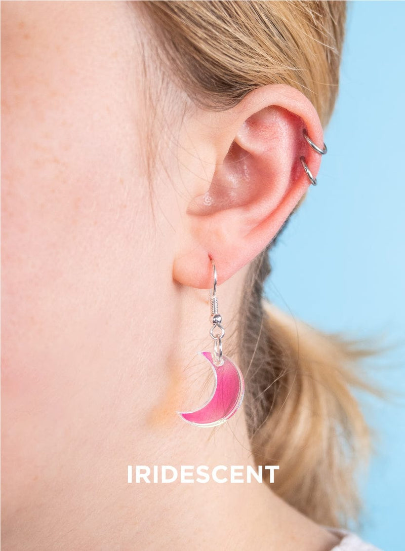 Tatty Devine Moon Charm Earrings Iridescent