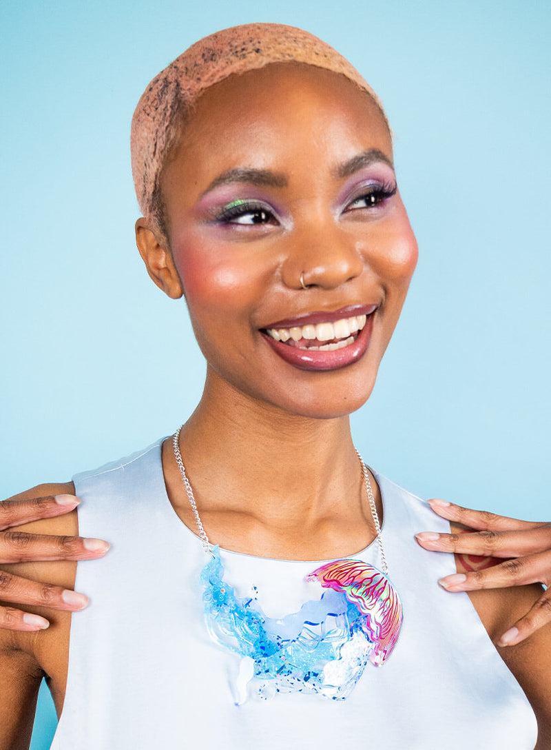 Moon Jellyfish Statement Necklace